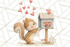 Cozy Cottage Valentine Critters Clipart PNG Animals Product Image 4