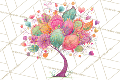 Whimsical Forest Doodle Trees And Animals PNG Clipart Product Image 5