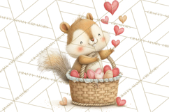 Cozy Cottage Valentine Critters Clipart PNG Animals Product Image 2
