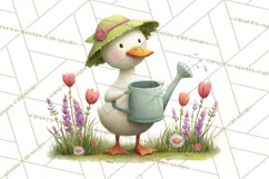 Farm Animals Gardening Clipart, Cute Farm Animal Garden PNG Product Image 3