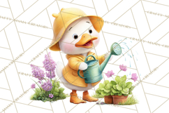 Farm Animals Gardening Clipart, Cute Farm Animal Garden PNG Product Image 4