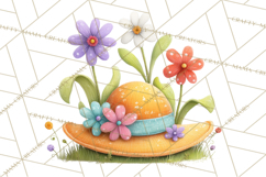 Farm Animals Gardening Clipart, Cute Farm Animal Garden PNG Product Image 2