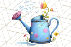 Farm Animals Gardening Clipart, Cute Farm Animal Garden PNG Product Image 3