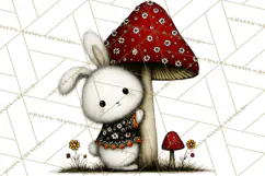 Forest Friends Woodland Animals PNG Clipart Mushrooms Art Product Image 3