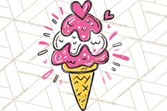 Bubblegum Pop Valentine Clipart PNG Hearts Candy Cupcakes Product Image 3