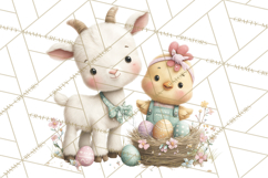 Easter Farm Animals Clipart PNG, Farm Animals Easter Eggs Product Image 5