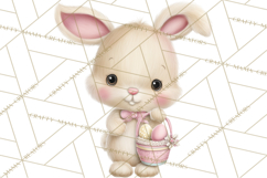 Easter Bunnies Clipart, Cute Cartoon Bunnies Png Product Image 2