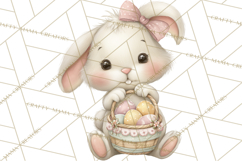 Easter Bunnies Clipart, Cute Cartoon Bunnies Png Product Image 3