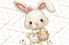 Easter Bunnies Clipart, Cute Cartoon Bunnies Png Product Image 4