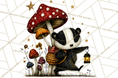 Forest Friends Woodland Animals PNG Clipart Mushrooms Art Product Image 5