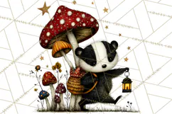 Forest Friends Woodland Animals PNG Clipart Mushrooms Art Product Image 5