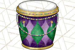 Jazz &amp; Brass Mardi Gras Clipart, Carnival Music PNG Product Image 2
