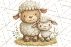 Farm Animals Clipart PNG, Cow Pig Sheep Horse Chicken Goat Product Image 2