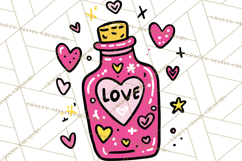 Bubblegum Pop Valentine Clipart PNG Hearts Candy Cupcakes Product Image 2