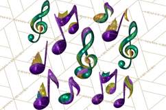 Jazz &amp; Brass Mardi Gras Clipart, Carnival Music PNG Product Image 5