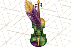 Jazz &amp; Brass Mardi Gras Clipart, Carnival Music PNG Product Image 4