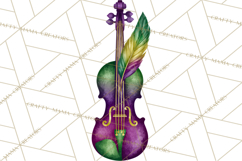 Jazz &amp; Brass Mardi Gras Clipart, Carnival Music PNG Product Image 5