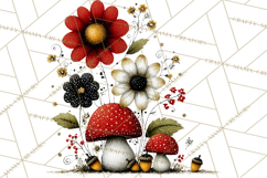 Forest Friends Woodland Animals PNG Clipart Mushrooms Art Product Image 3