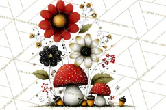 Forest Friends Woodland Animals PNG Clipart Mushrooms Art Product Image 3