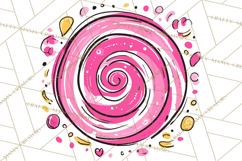 Bubblegum Pop Valentine Clipart PNG Hearts Candy Cupcakes Product Image 3
