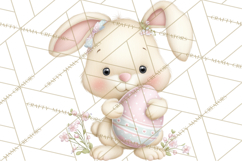 Easter Bunnies Clipart, Cute Cartoon Bunnies Png Product Image 3