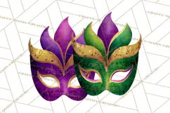 Jazz & Brass Mardi Gras Clipart, Carnival Music PNG Product Image 2