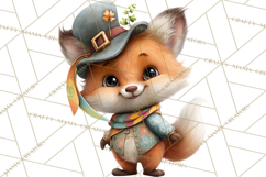 Lucky Animals Clipart, St. Patrick’s Day PNG, Cute Shamrock Product Image 4