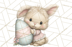 Easter Bunnies Clipart, Cute Cartoon Bunnies Png Product Image 4
