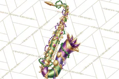 Jazz & Brass Mardi Gras Clipart, Carnival Music PNG Product Image 3