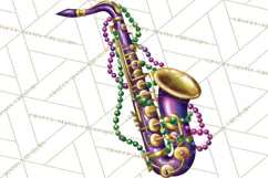 Jazz & Brass Mardi Gras Clipart, Carnival Music PNG Product Image 4