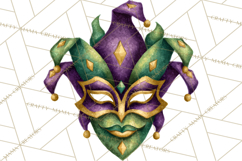 Jazz &amp; Brass Mardi Gras Clipart, Carnival Music PNG Product Image 5