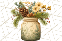 Rustic Winter Decor Clipart PNG Cozy Farmhouse Product Image 2