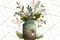 Rustic Winter Decor Clipart PNG Cozy Farmhouse Product Image 3