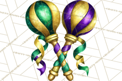 Jazz &amp; Brass Mardi Gras Clipart, Carnival Music PNG Product Image 3