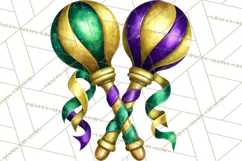 Jazz & Brass Mardi Gras Clipart, Carnival Music PNG Product Image 3
