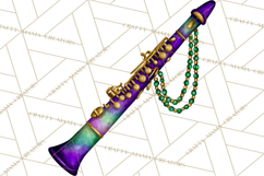 Jazz &amp; Brass Mardi Gras Clipart, Carnival Music PNG Product Image 4