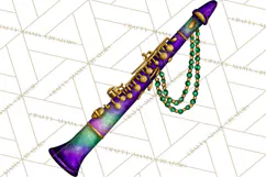 Jazz & Brass Mardi Gras Clipart, Carnival Music PNG Product Image 4