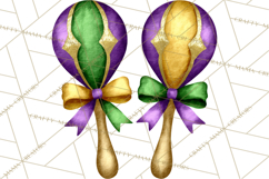 Jazz &amp; Brass Mardi Gras Clipart, Carnival Music PNG Product Image 5