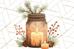 Rustic Winter Decor Clipart PNG Cozy Farmhouse Product Image 3