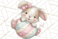 Easter Bunnies Clipart, Cute Cartoon Bunnies Png Product Image 5