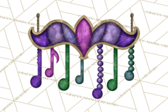 Jazz &amp; Brass Mardi Gras Clipart, Carnival Music PNG Product Image 5