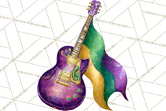 Jazz & Brass Mardi Gras Clipart, Carnival Music PNG Product Image 5