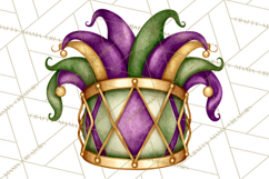 Jazz &amp; Brass Mardi Gras Clipart, Carnival Music PNG Product Image 2