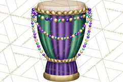 Jazz & Brass Mardi Gras Clipart, Carnival Music PNG Product Image 5