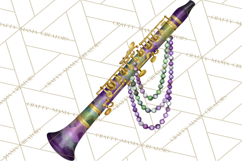 Jazz &amp; Brass Mardi Gras Clipart, Carnival Music PNG Product Image 3