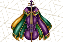 Jazz &amp; Brass Mardi Gras Clipart, Carnival Music PNG Product Image 4