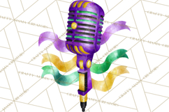 Jazz &amp; Brass Mardi Gras Clipart, Carnival Music PNG Product Image 2