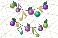 Jazz & Brass Mardi Gras Clipart, Carnival Music PNG Product Image 3