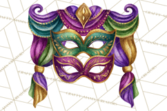 Jazz &amp; Brass Mardi Gras Clipart, Carnival Music PNG Product Image 2