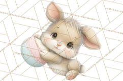 Easter Bunnies Clipart, Cute Cartoon Bunnies Png Product Image 4